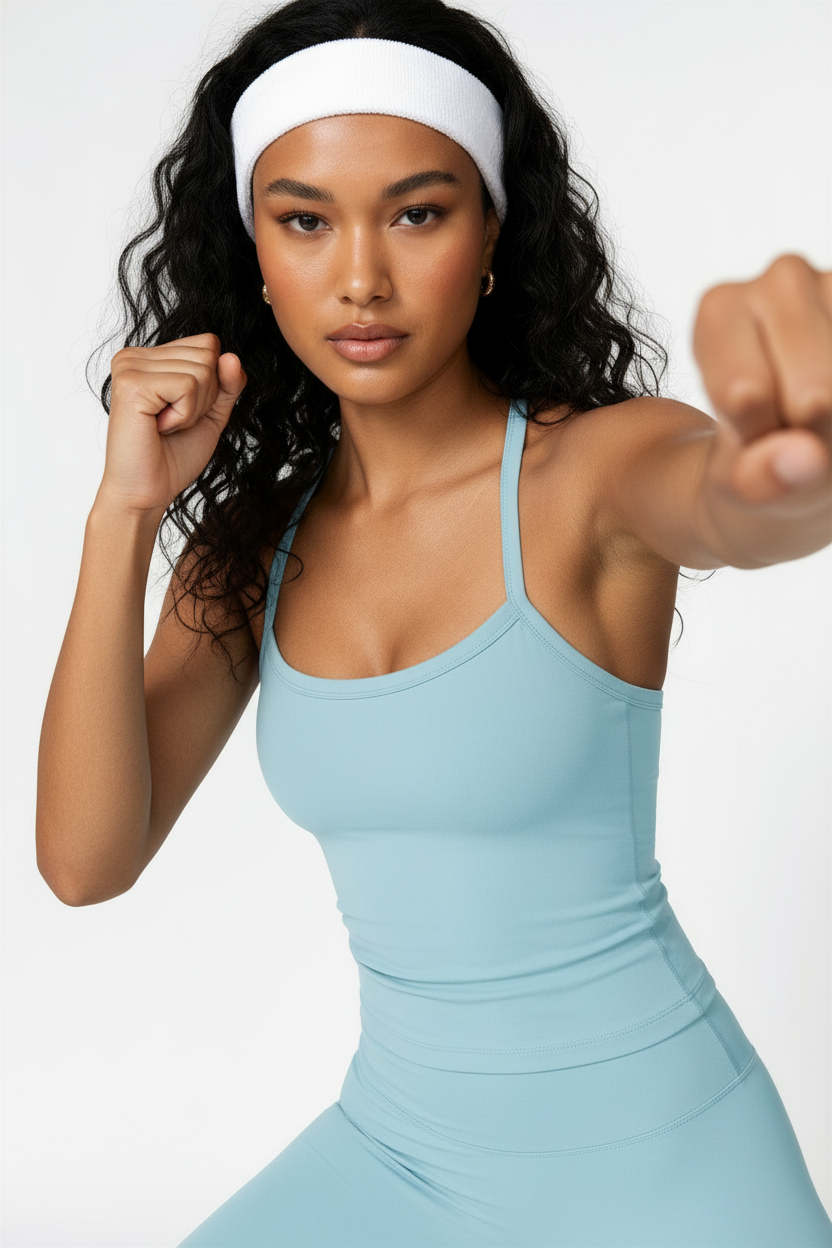 Rachelle Basic Bra Tank - Light Blue