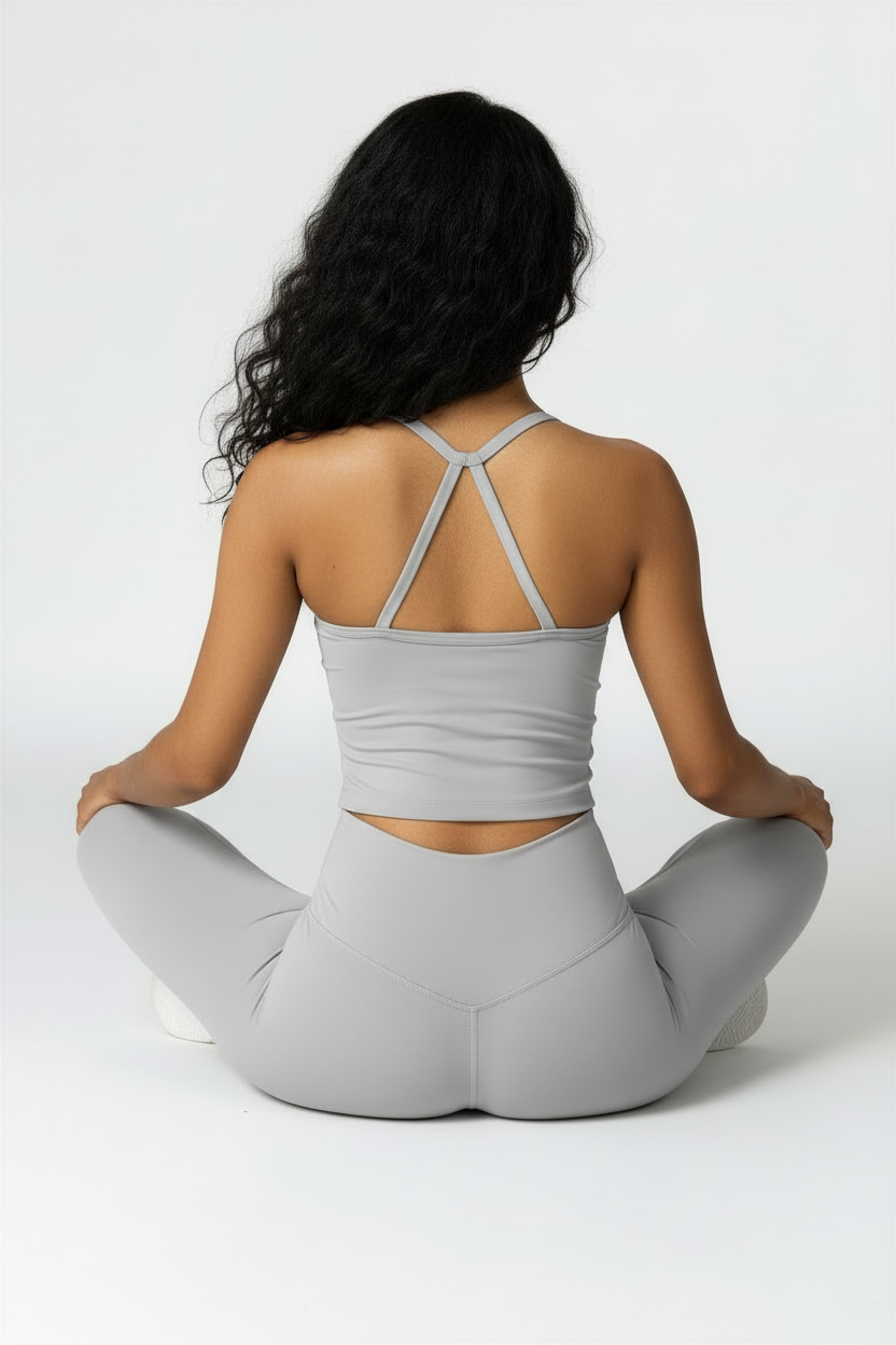 Rachelle Basic Bra Tank - Light Grey