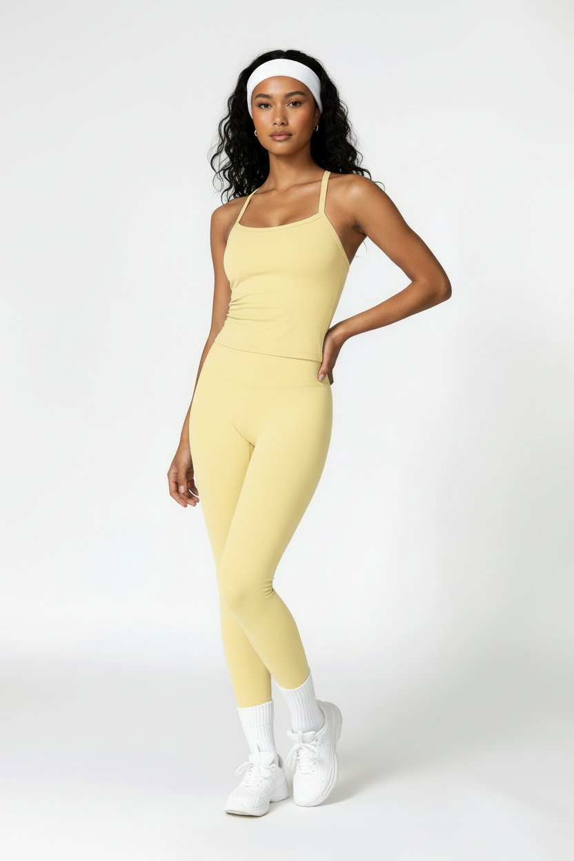 Rachelle Basic High Waist Legging - Yellow